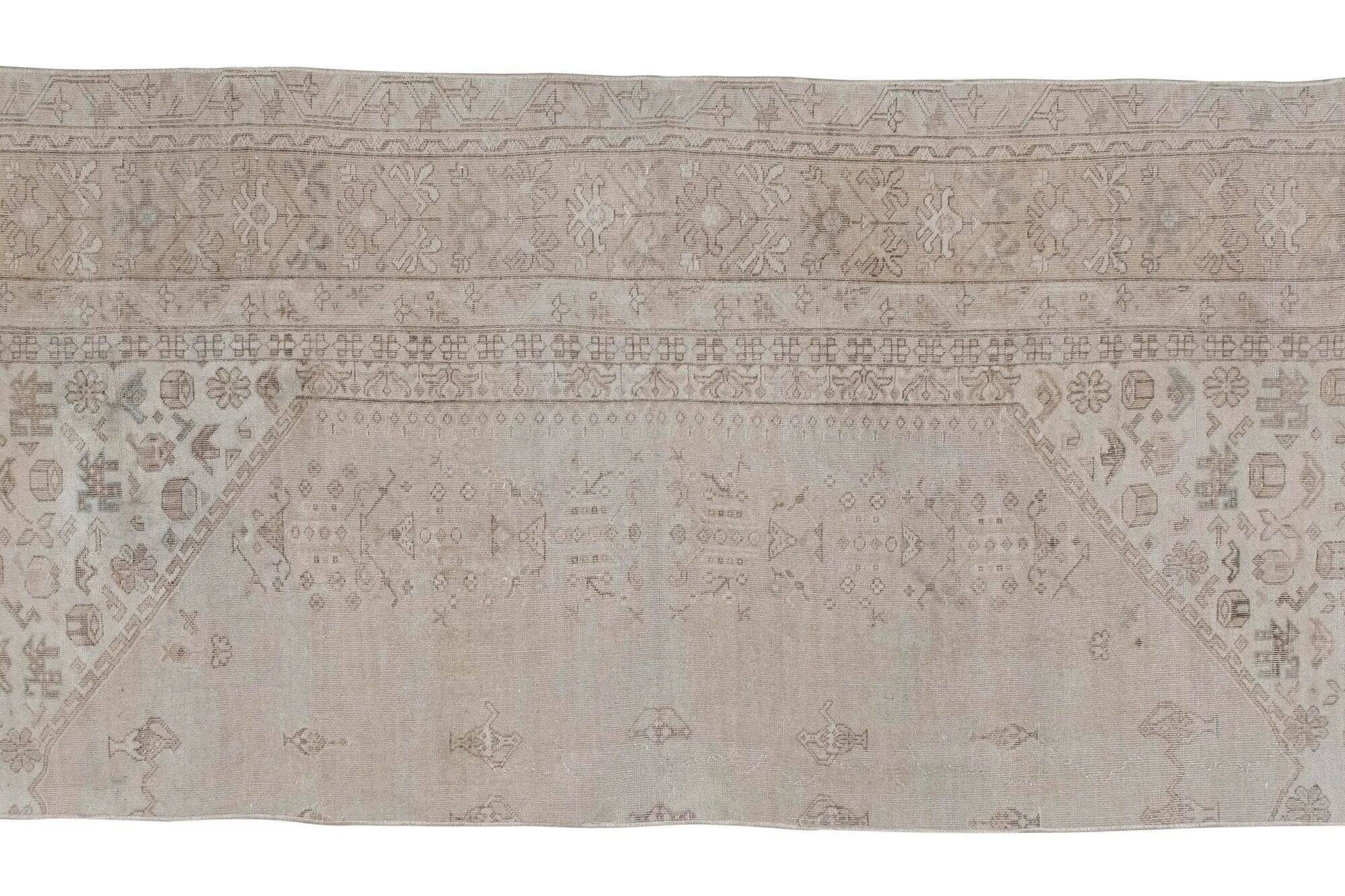 Vintage Turkish hallway rug 100x285 cm