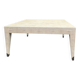 Square coffee table in taupe shagreen style.