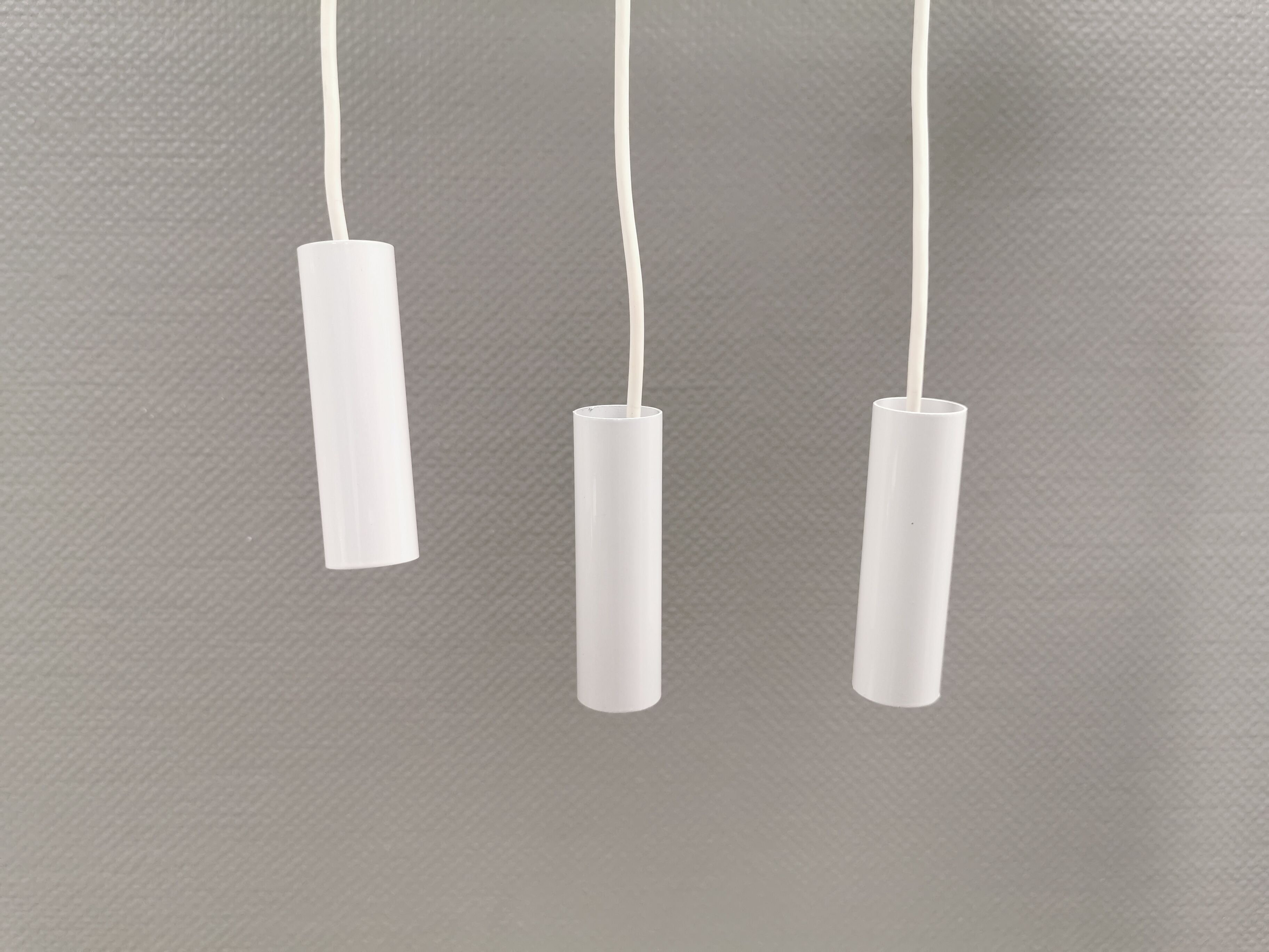 Trois petites lampes cylindriques de J. Rasmussen Lighting, années 1980, Danemark.