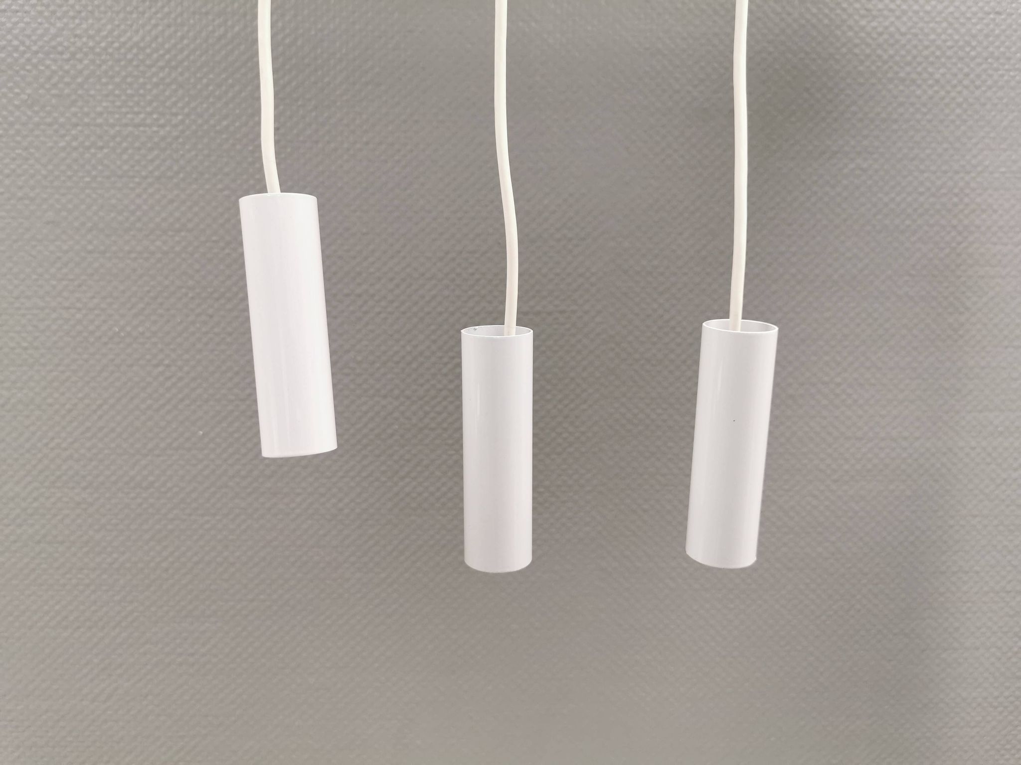 Three small cylinder lamps from J. Rasmussen Lighting, 1980s, Denmark.