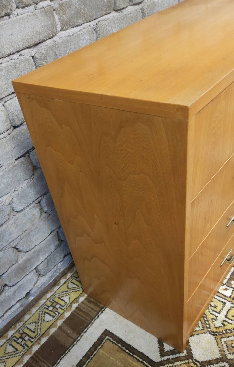 Vintage 1960s 4-drawer, 1-door cabinet