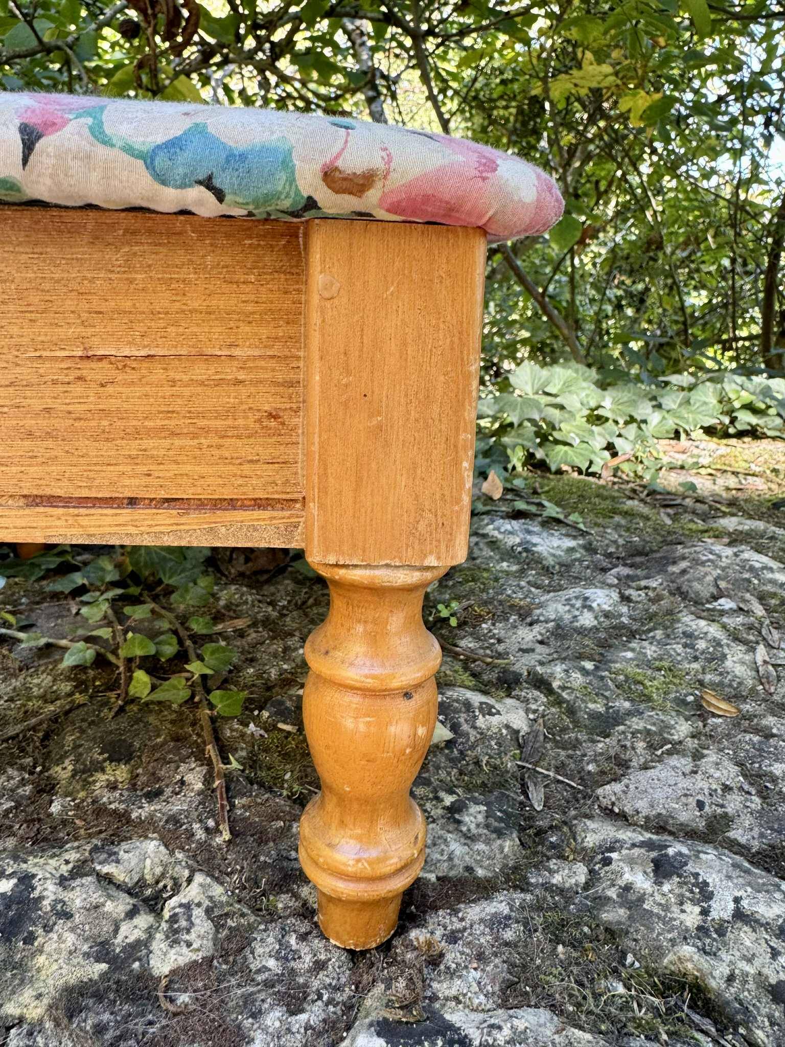 Vintage storage box footrest