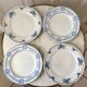 Lot of 4 mismatched flat plates terre de fer "alton" late nineteenth