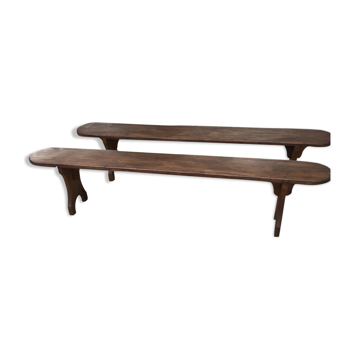 2 bancs en chêne