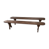 2 oak benches