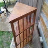 Old wooden corner shelf unit