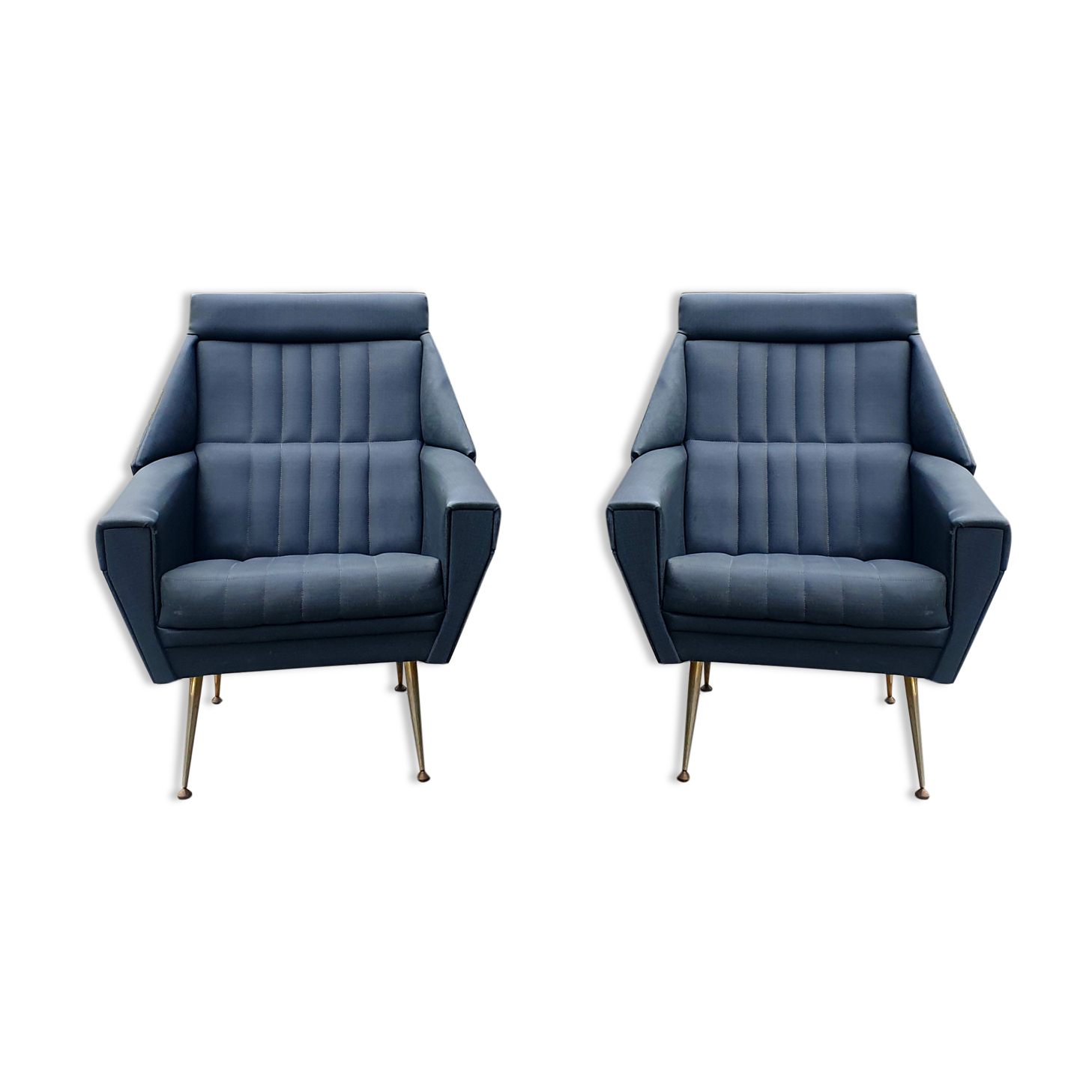 Pair of vintage modernist armchairs 50s