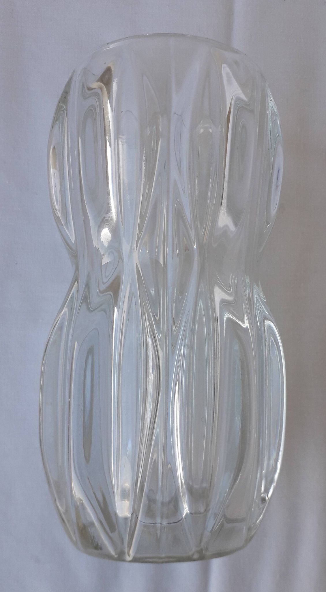 Pressed glass vase