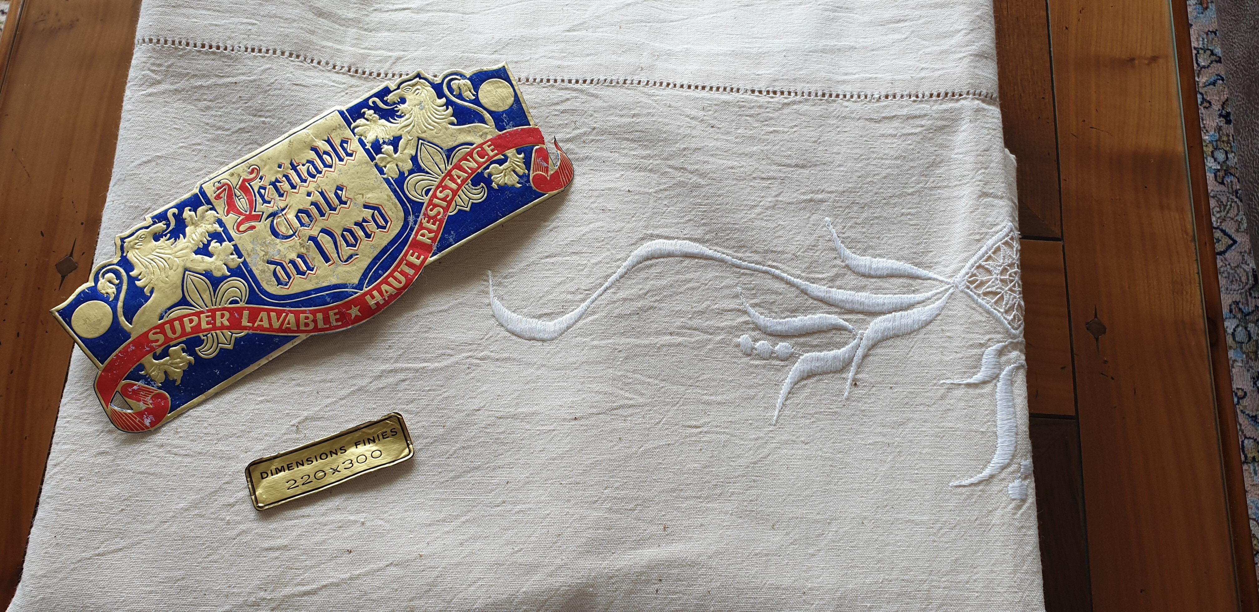 Lot of 3 Old Bed Sheets - True Northern Canvas Early 20th Century - France NEUF