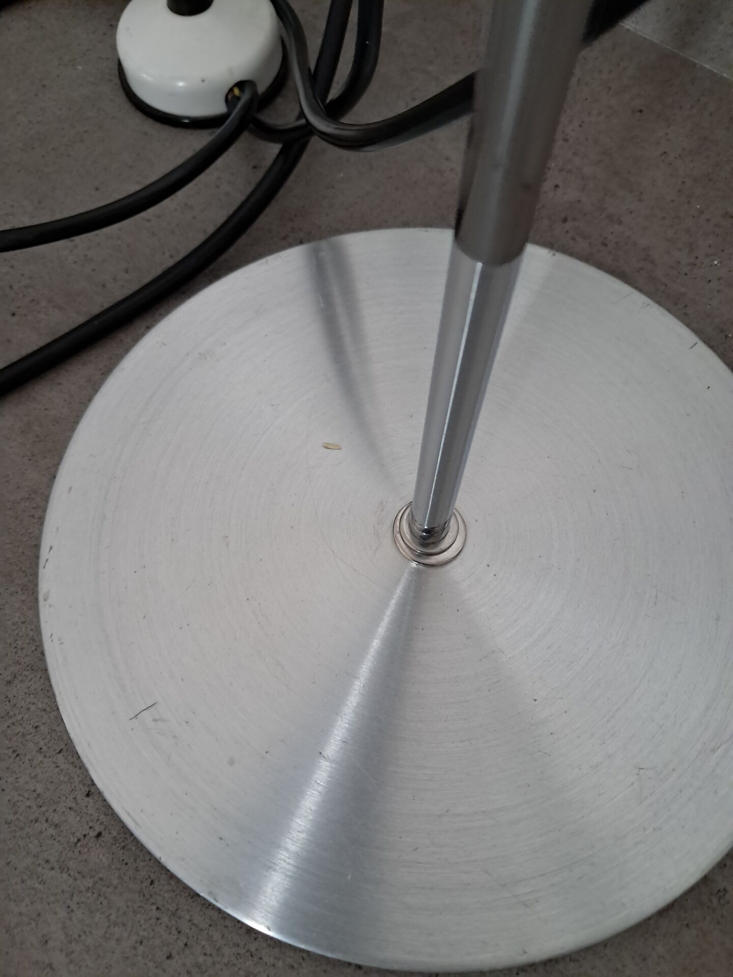 Chrome floor lamp from the 1970s