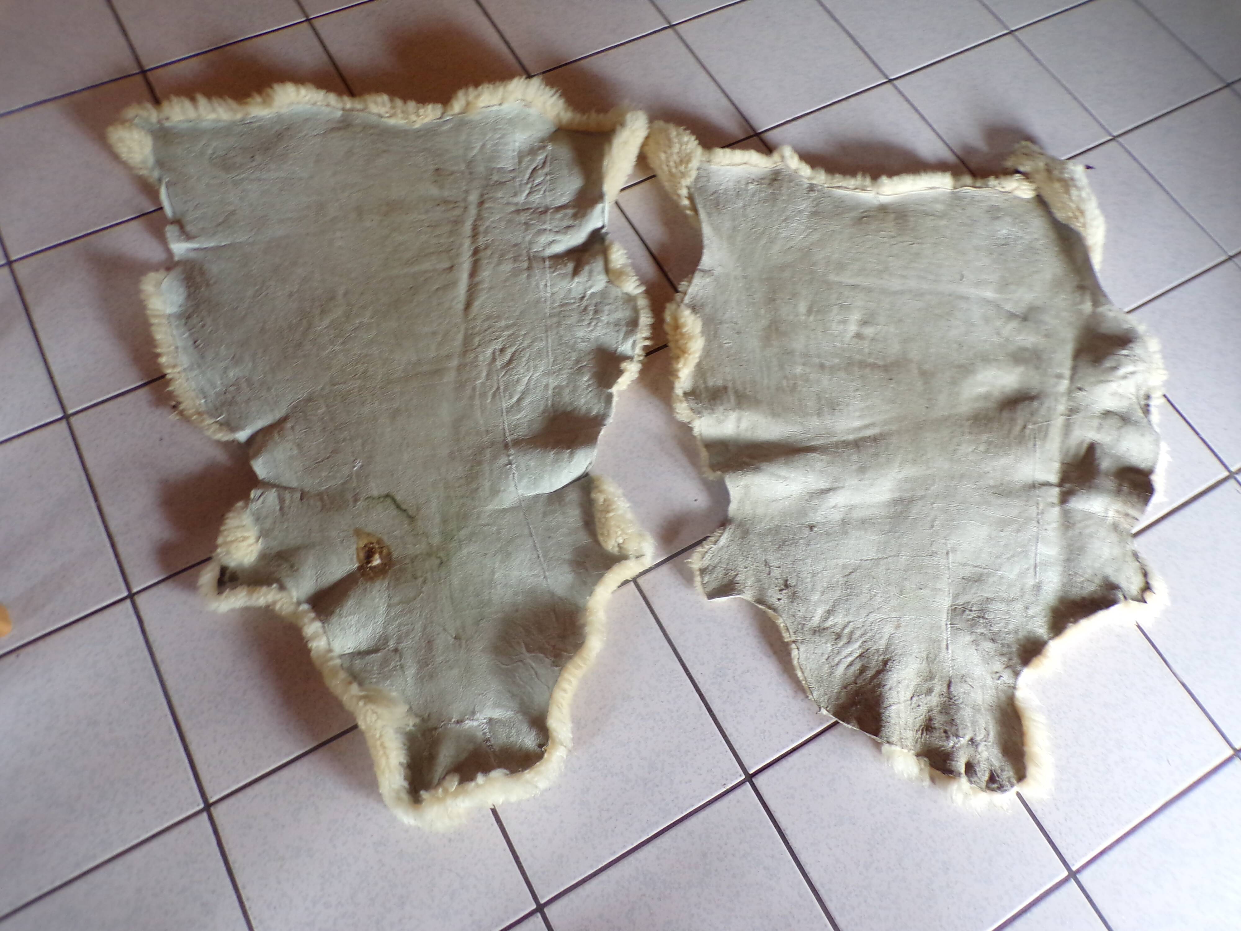 Pair of Sheepskins year 70 70x115cm