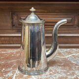 Napoleon III chocolate pot, late 19th century, in silver-plated metal