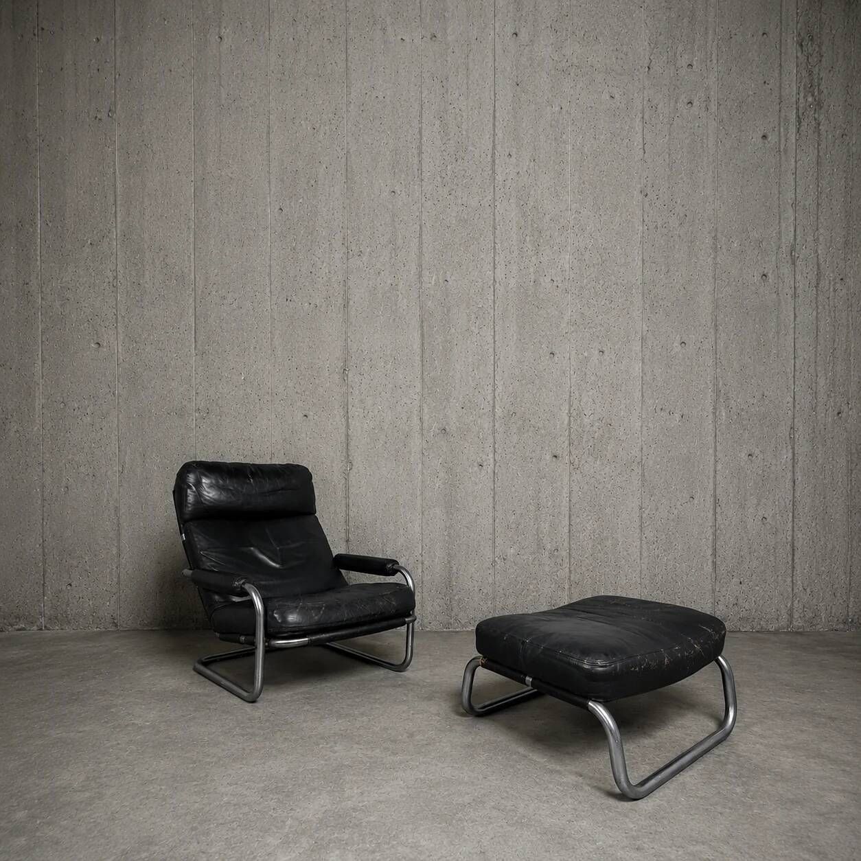 Fauteuil / repose-pieds "Meneer Oberman" Gelderland 601 / Jan des Bouvrie