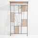 Rattan and metal coat rack
