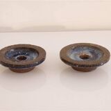 Pair of Danish ceramic candlesticks by Arne Finne Nielsen