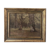 Paul Lecomte (1842–1920) A Underwood, oil on panel, signed
