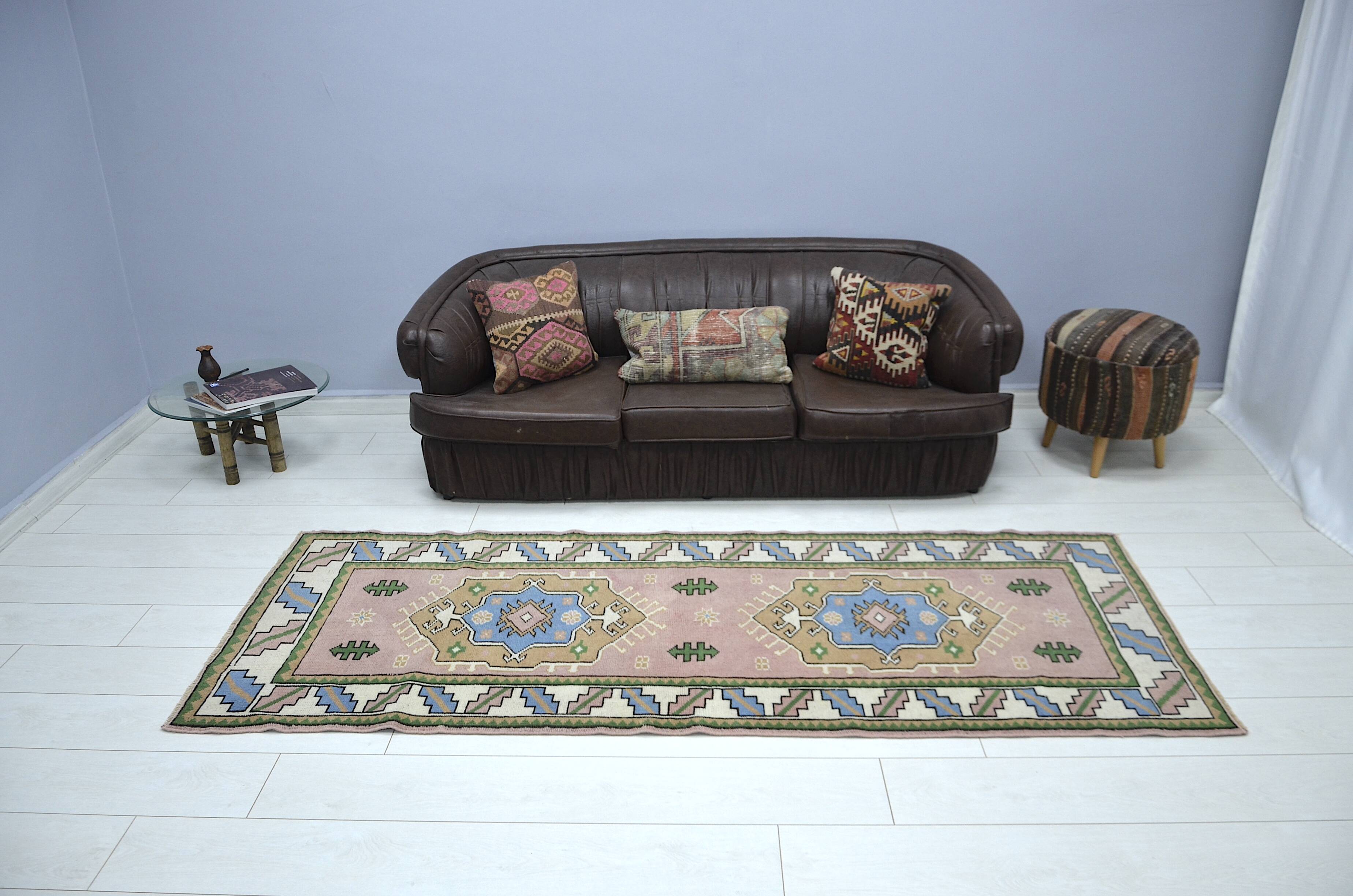 Reddish & Blue Anatolian Runner sku 2296.