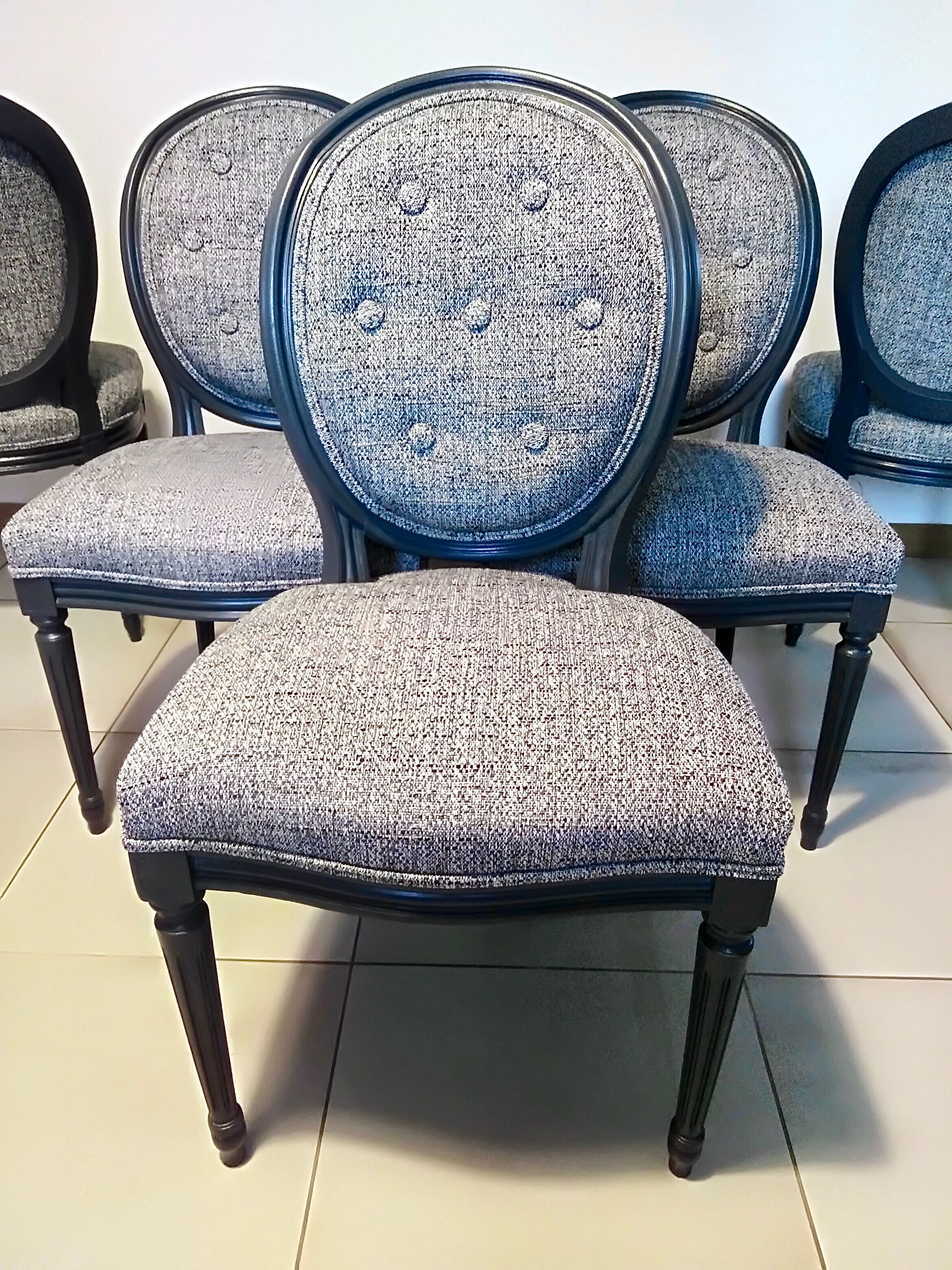 6 old medallion chairs fully restored