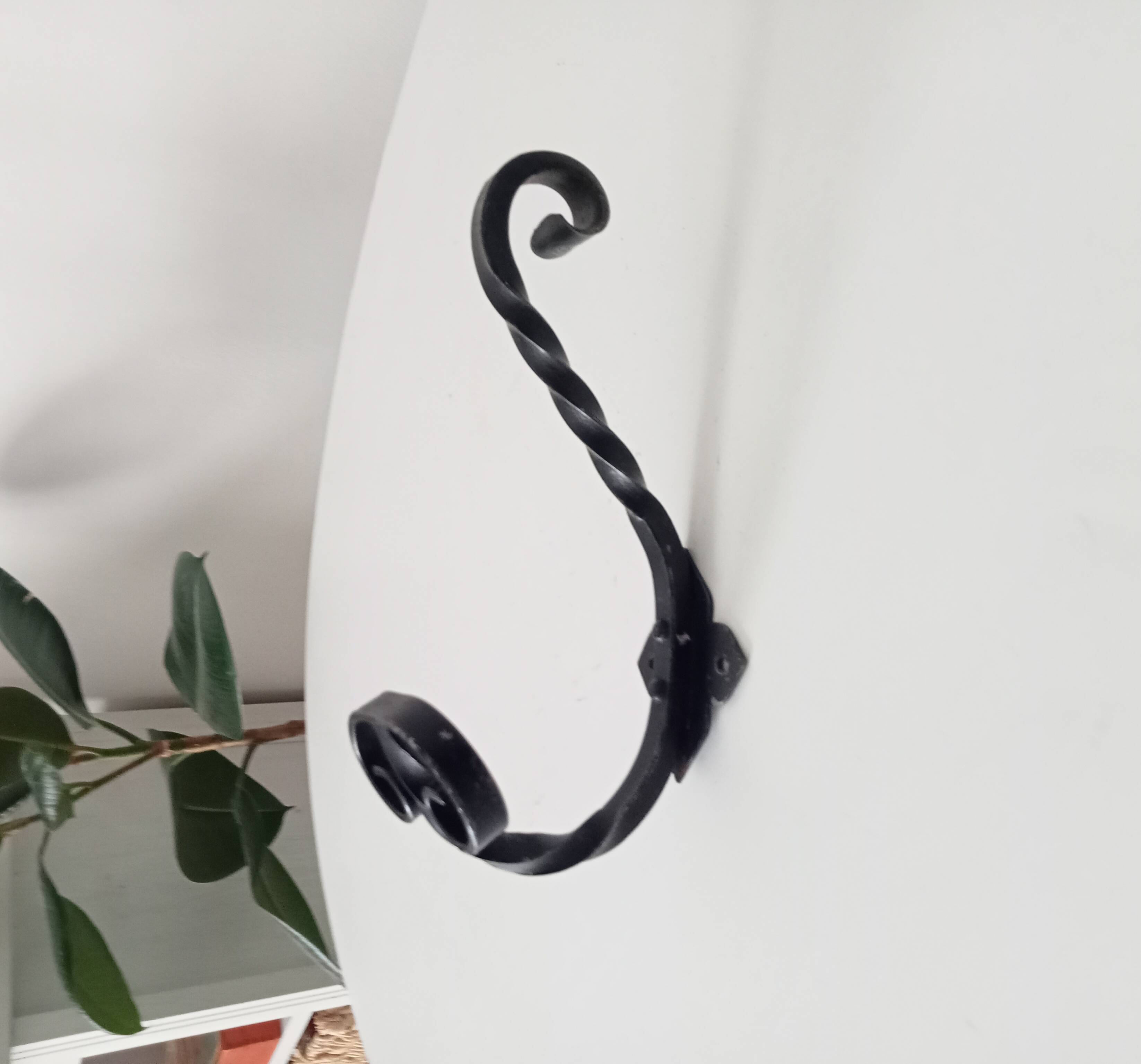 Vintage wrought iron coat rack
