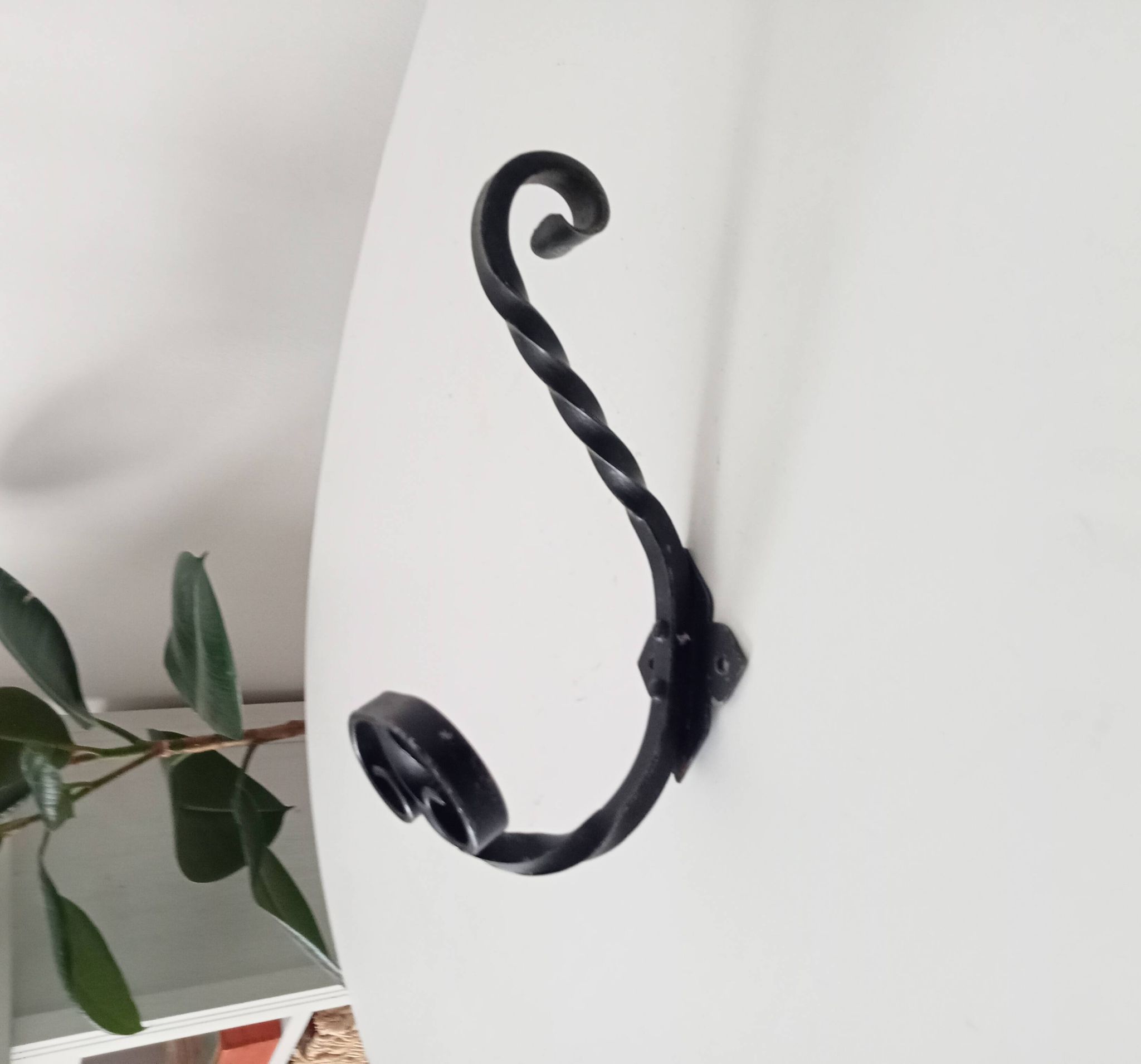 Vintage wrought iron coat rack
