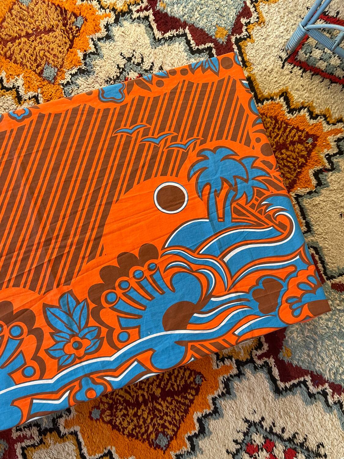 Seventies floral tablecloth