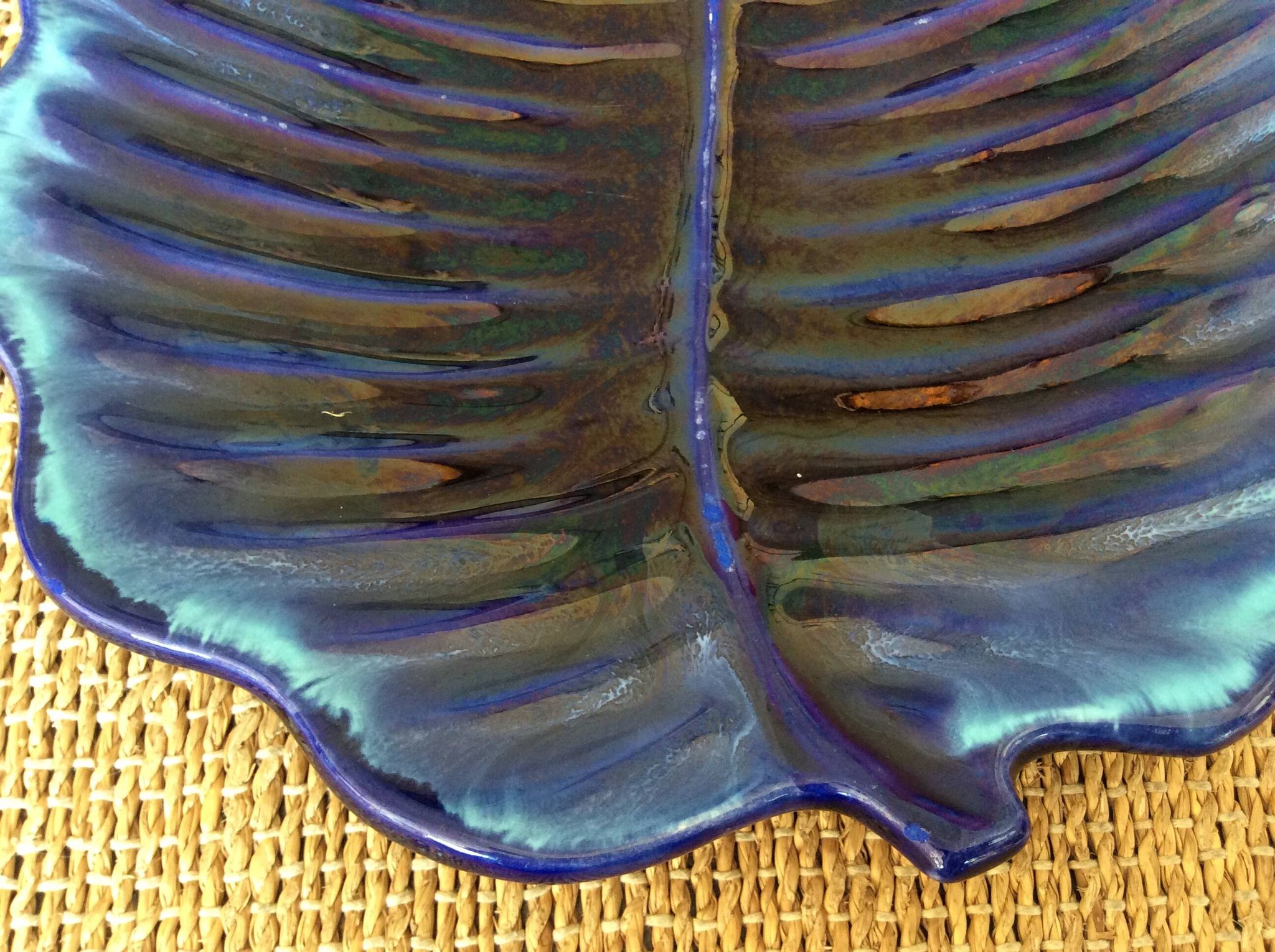 Plat barbotine Vallauris