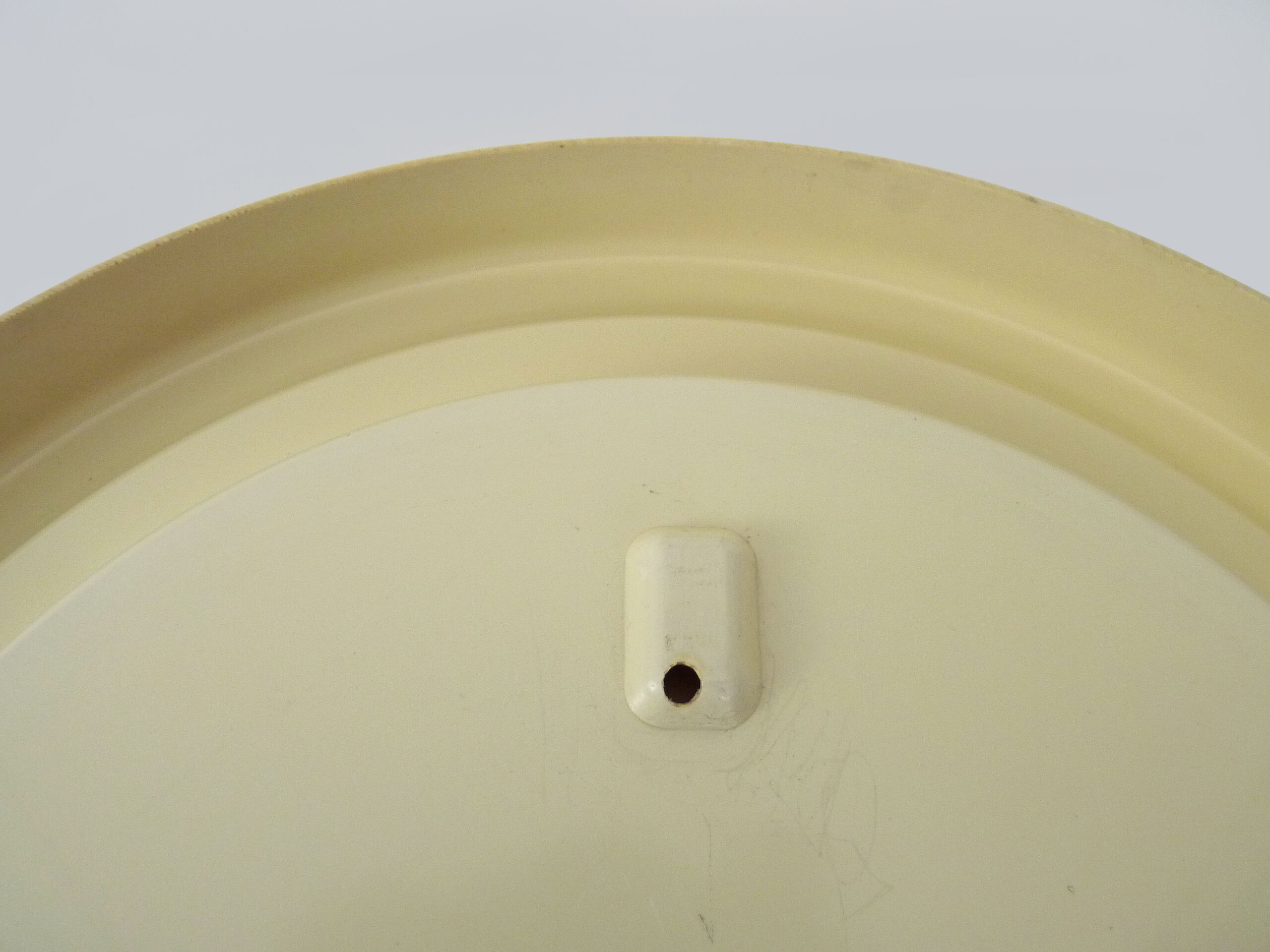 Vintage beige round mirror, Cattaneo Italy Year 70