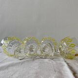Set of 12 glasses - VMC Reims Arlequin champagne glasses - yellow decor