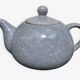 1980s speckled grey and white teapot