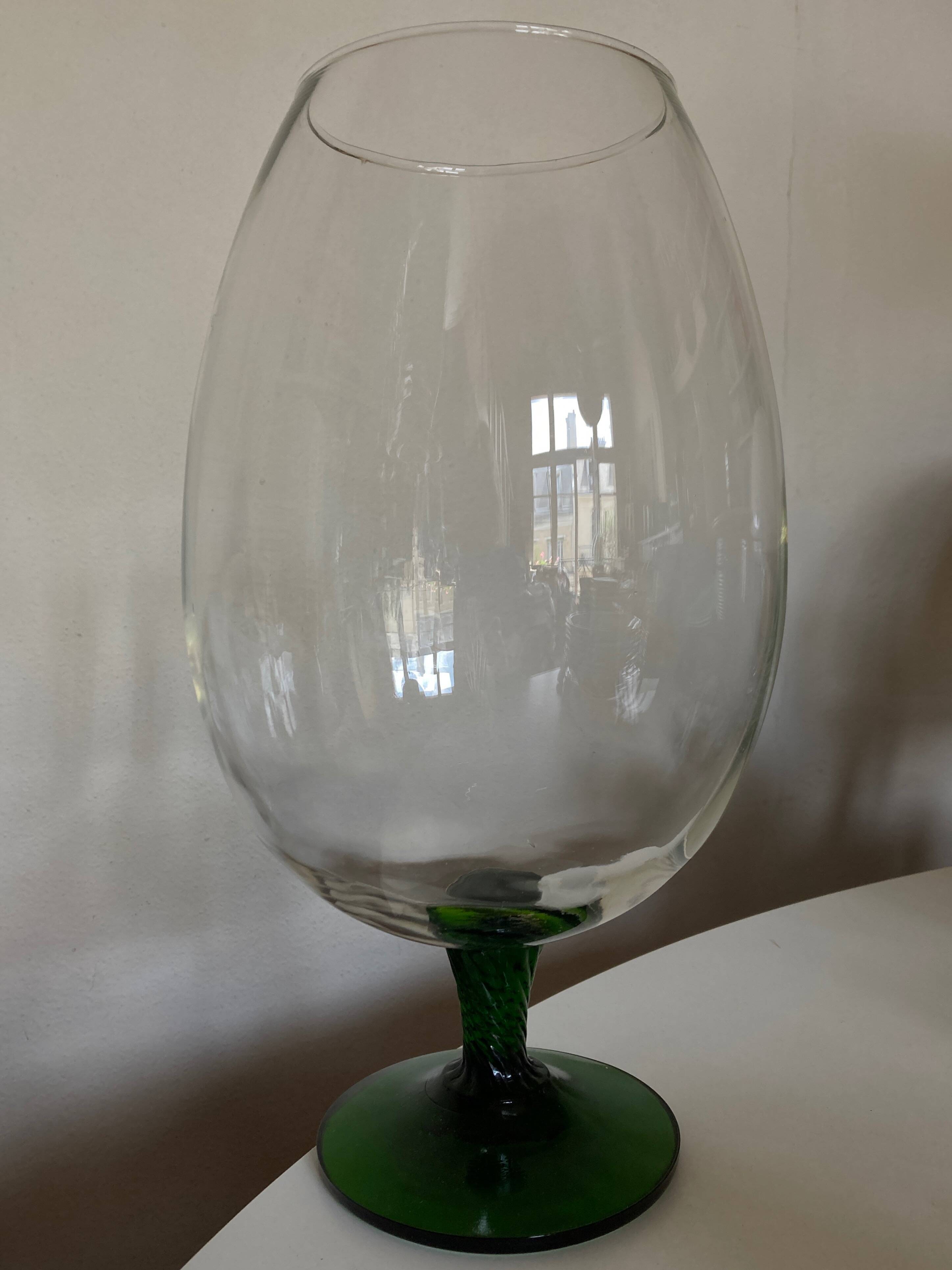 XXXL vase in Empoli glass, Italian work, Italy 1960