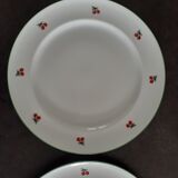 2 assiettes aux motifs de cerises