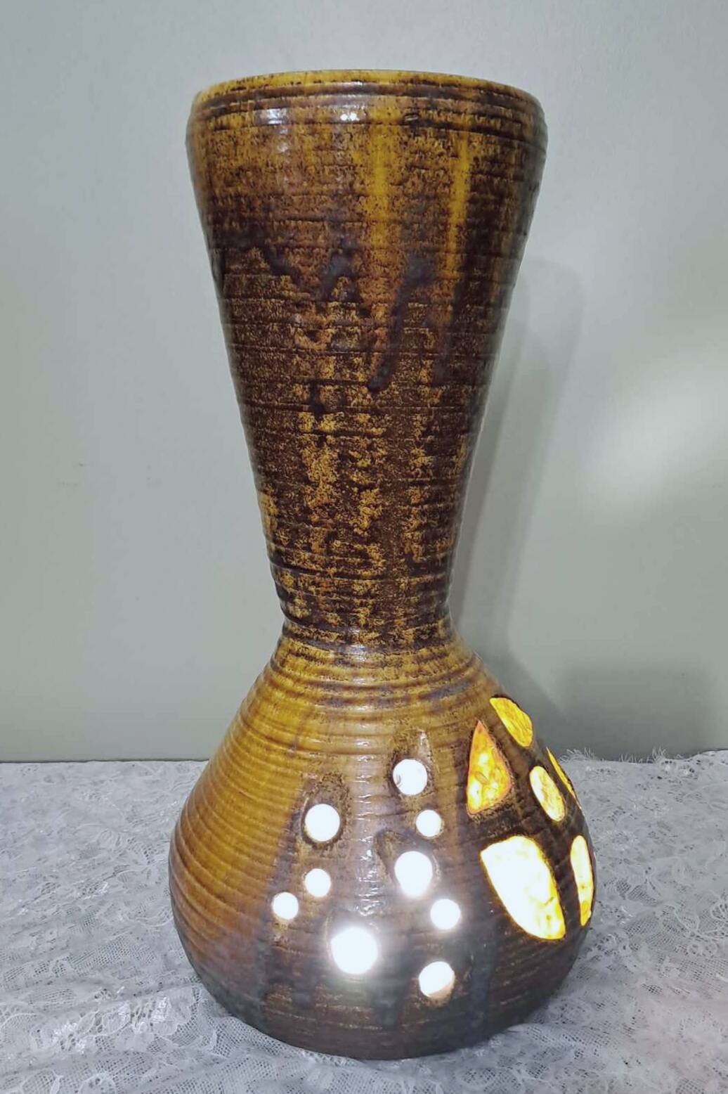 Danish ceramic lamp vase Berte Jessen