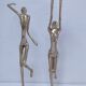 Gilt bronze and sculptural gilt bronze candle holder vintage design