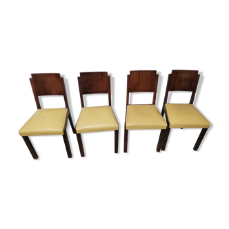 Ensemble de 4 chaises art/déco