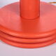Ensemble de lampes de table rembourrées en cuir orange français années 1960