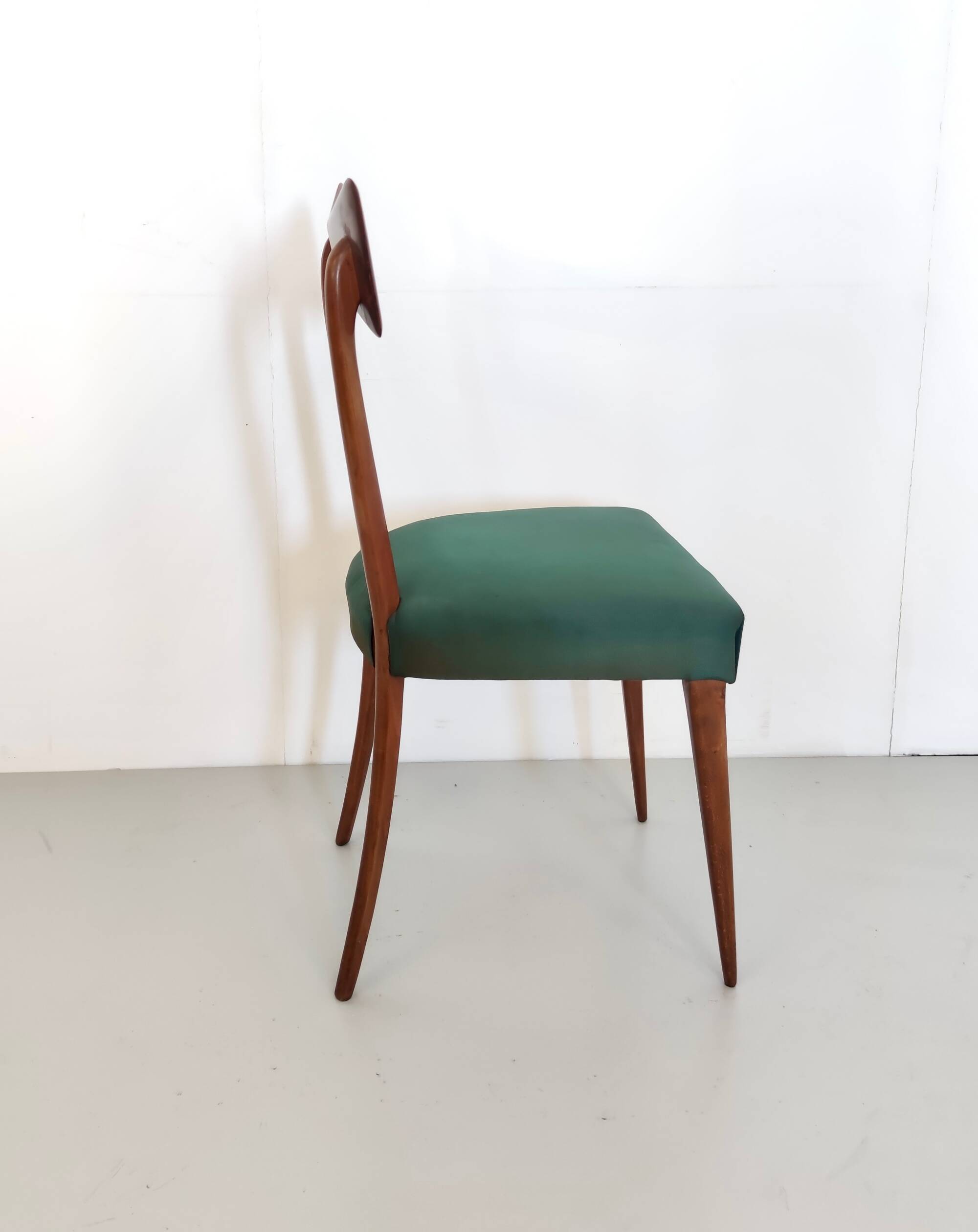 Pair of Green Side Chairs attributed to Ico Parisi for Ariberto Colombo