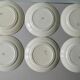 Set de 6 assiettes plates Luneville, décor bleuet, 1900