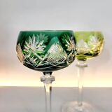 Box of 4 Val Saint Lambert "Berncastel" no. 204 Roemer glass – Belgium 1905