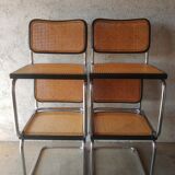 Set of 4 vintage Cesca B32 Marcel Breuer chairs