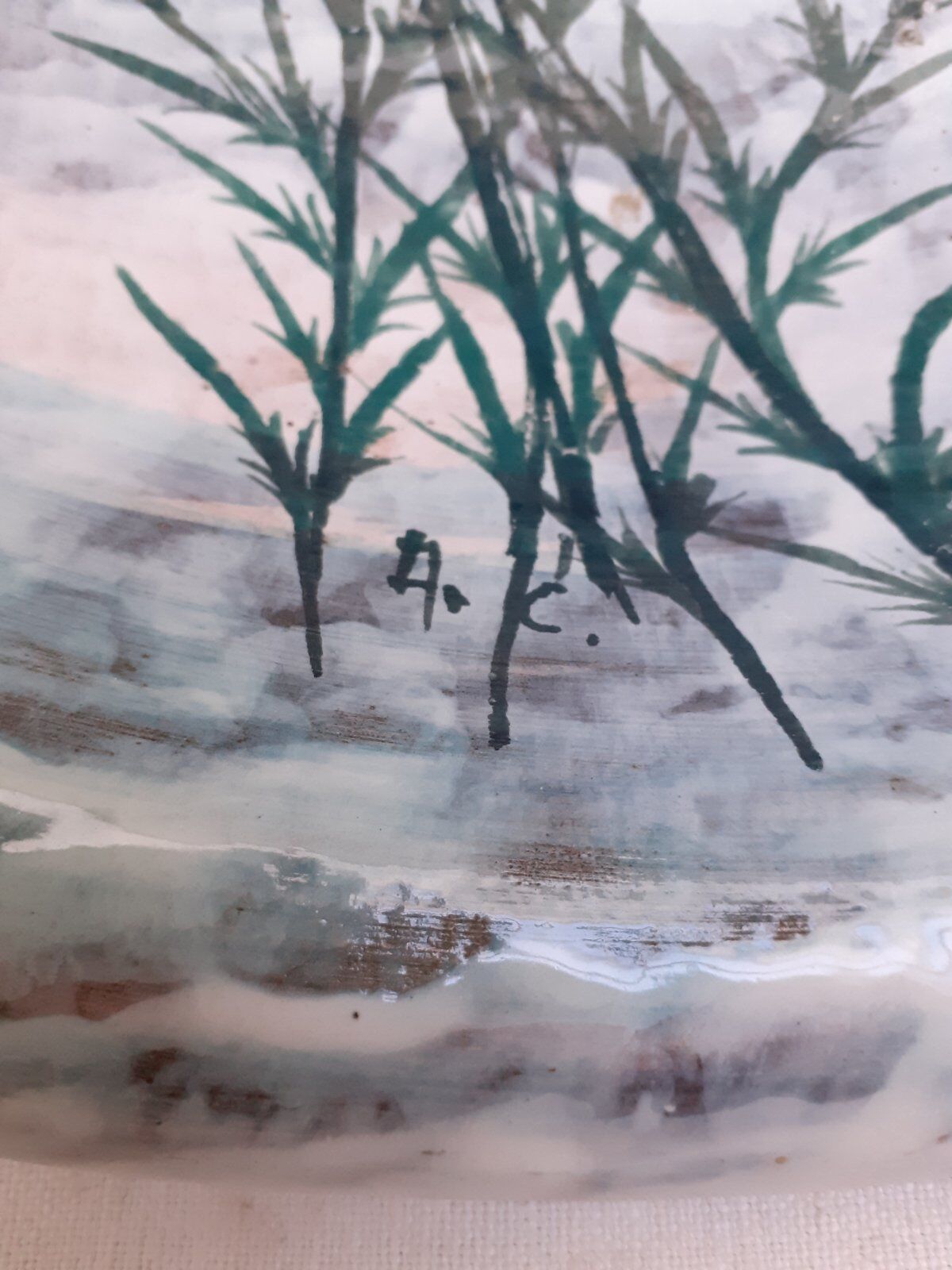 Signed ceramic standing cut