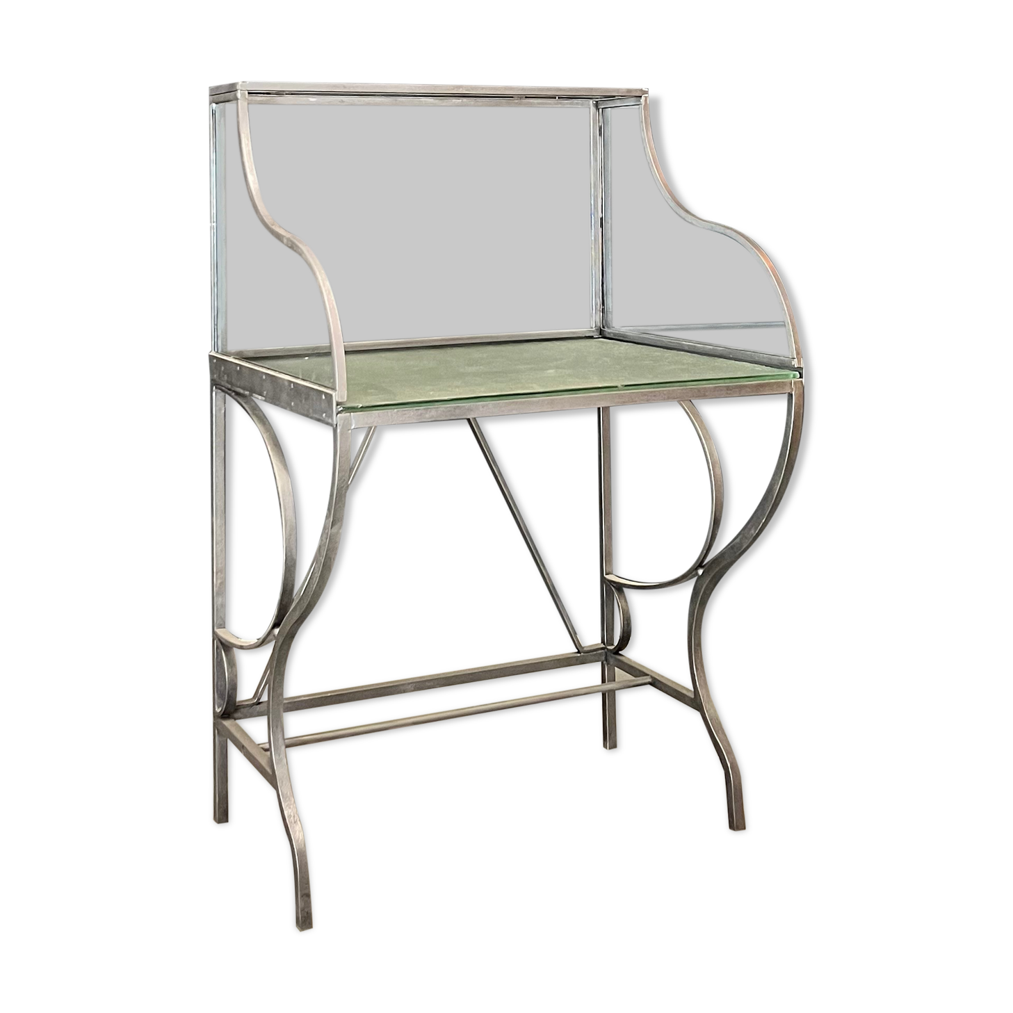 Steel and glass office bank voting booth