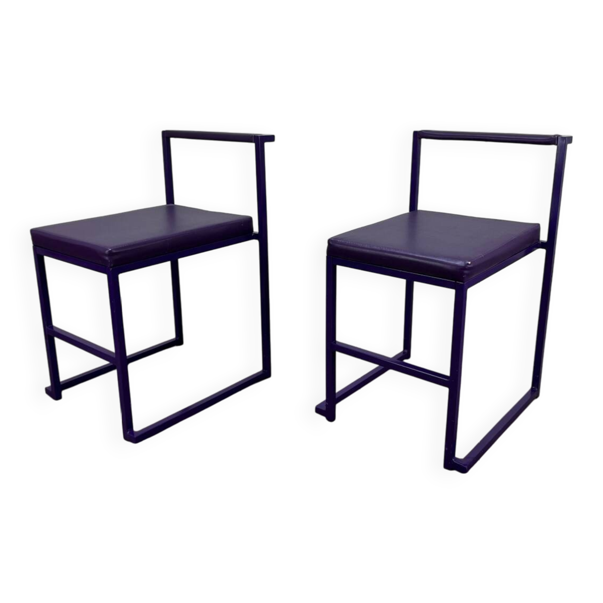 2 postmodern design chairs, 80s