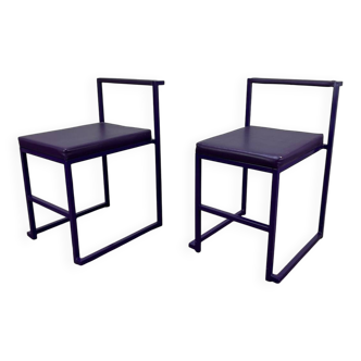2 postmodern design chairs, 80s