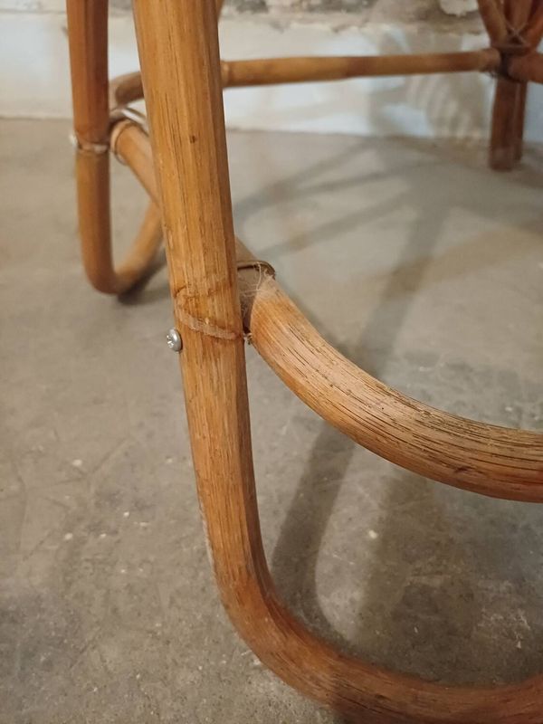 Chaise haute en rotin,  bambou