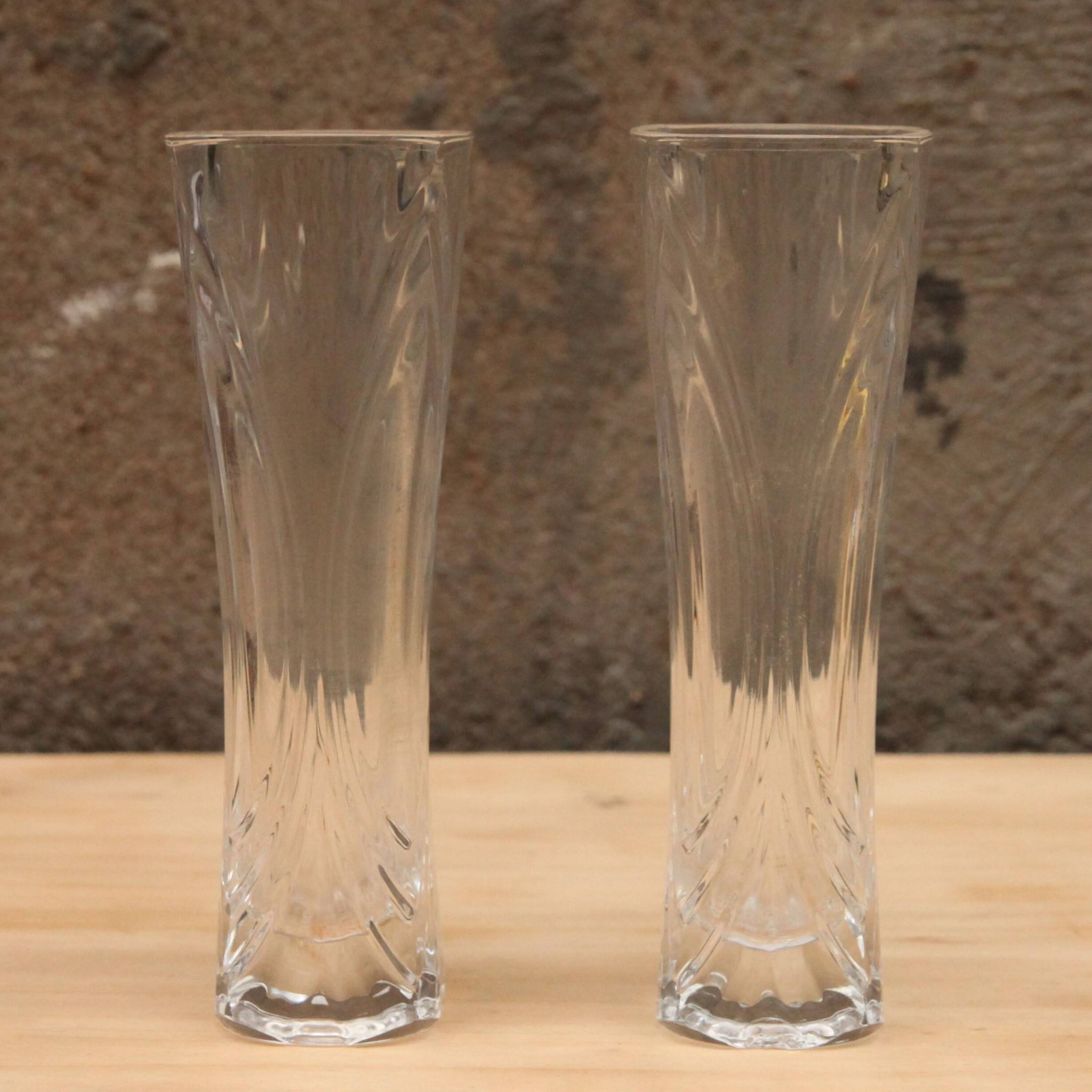 Vase en verre ciselé