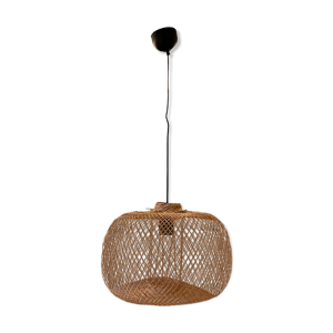 Luminaire tressé en bambou