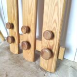 Vintage wooden coat rack wardrobe 9 hooks
