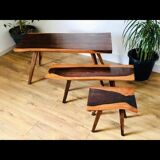 Scandinavian living room 1960 Chilean coffee tables