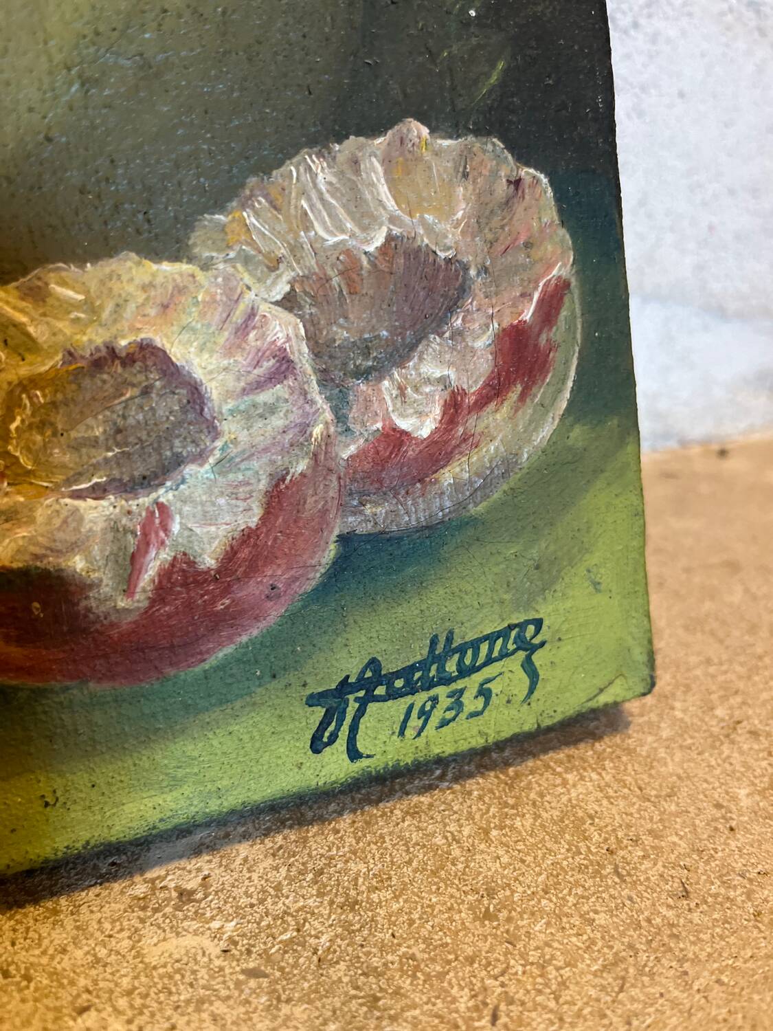 Still life painting signed 1935