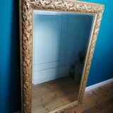 Gilded beveled mirror